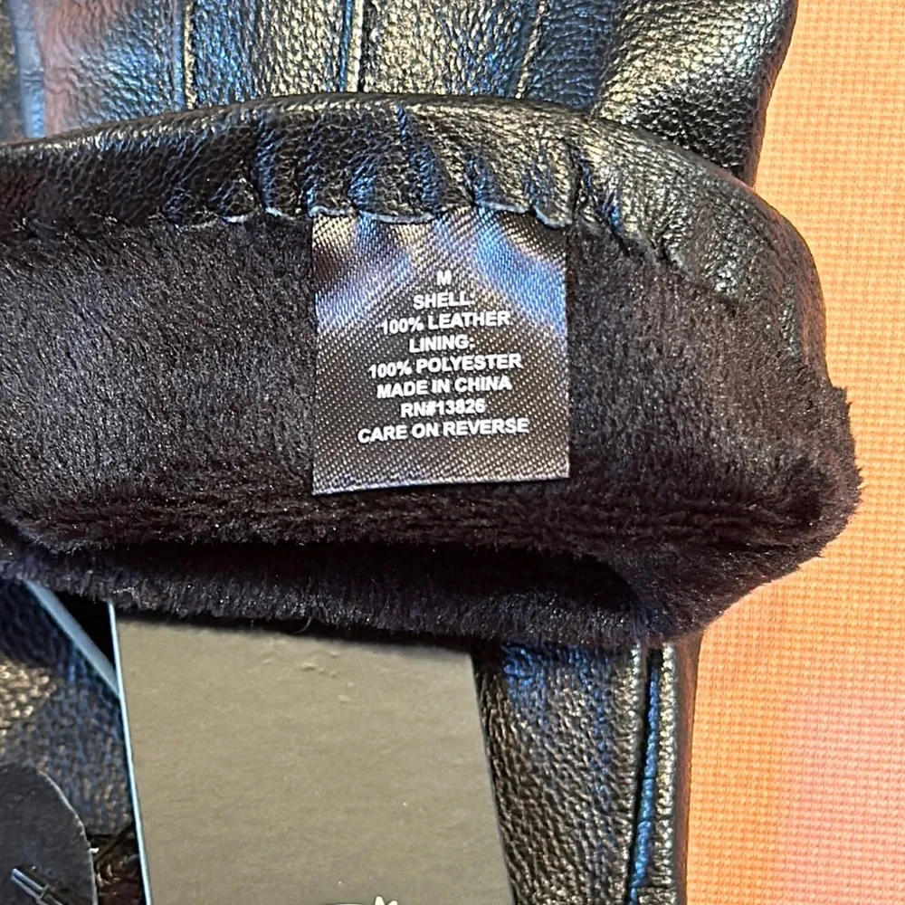 Black Leather Gloves
